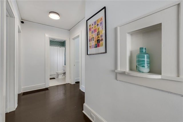 311 Glendale Ave, Decatur, GA 30030 - hall featuring baseboards and dark wood finished floors