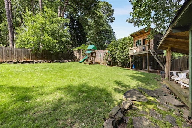 311 Glendale Ave, Decatur, GA 30030 - fenced backyard featuring a playground