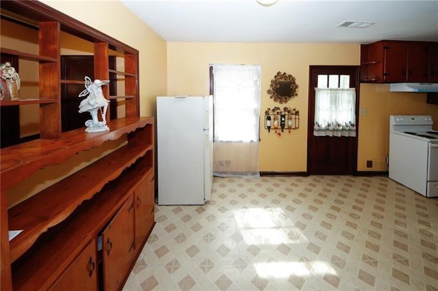 kitchen featuring white appliances