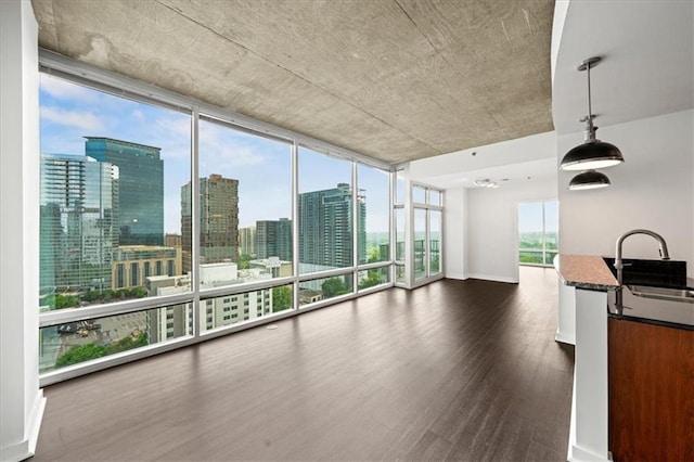 943 Peachtree St NE Unit 1518, Atlanta, GA 30309 - unfurnished sunroom with a view of skyline and a sink