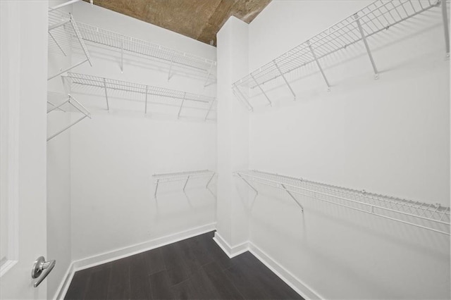 943 Peachtree St NE Unit 1518, Atlanta, GA 30309 - walk in closet with dark wood-style flooring