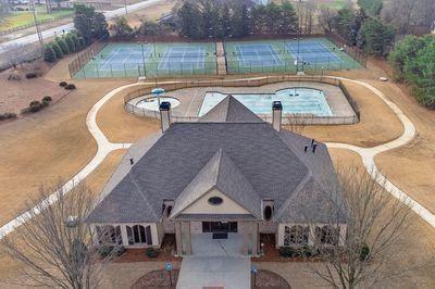 2740 Heritage Bend Ct SW, Grayson, GA 30017 - view from above of property with a pool area