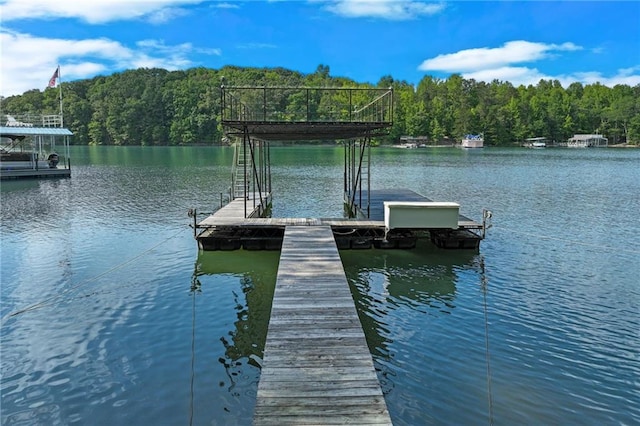 4039 Sargent Cir, Gainesville, GA 30506 - dock area featuring a water view and a wooded view