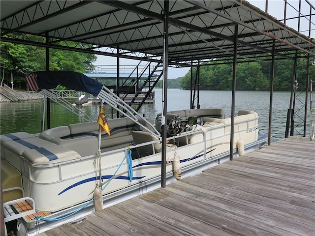 4039 Sargent Cir, Gainesville, GA 30506 - dock area featuring a water view and boat lift