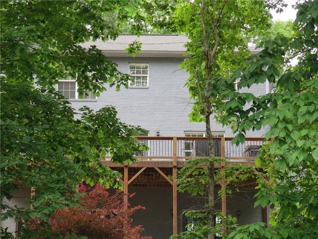 4039 Sargent Cir, Gainesville, GA 30506 - back of house featuring a deck and brick siding