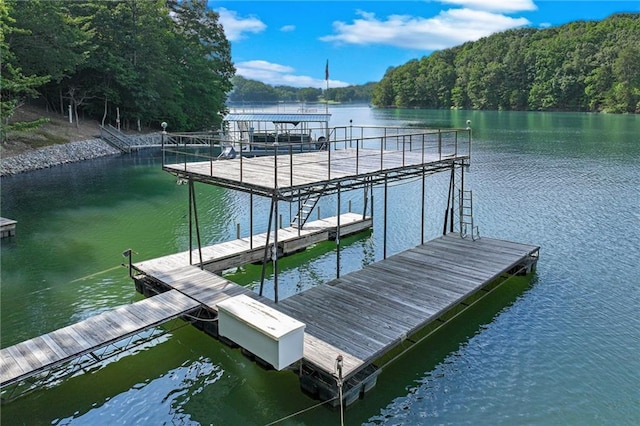 4039 Sargent Cir, Gainesville, GA 30506 - dock area with a water view and a wooded view