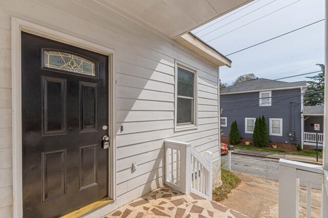 view of doorway to property