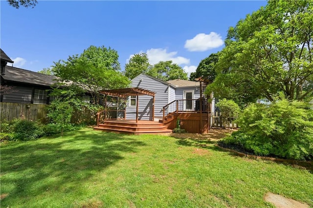 511 Robinson Ave SE, Atlanta, GA 30315 - rear view of house featuring a pergola and a wooden deck