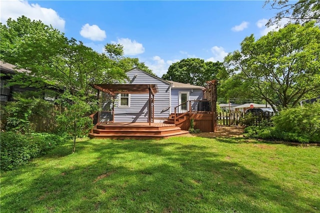 511 Robinson Ave SE, Atlanta, GA 30315 - back of property featuring a pergola and a wooden deck
