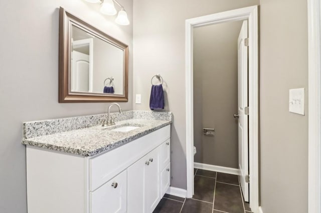 bathroom featuring vanity and tile patterned floors