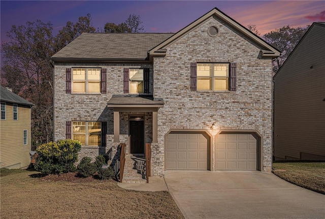 view of front of house featuring a garage