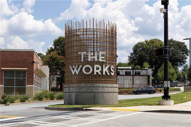 view of community sign