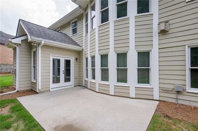 5635 Upper Creek Ct, Suwanee, GA 30024 - view of patio / terrace featuring french doors and a wall mounted air conditioner
