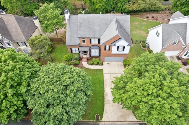 birds eye view of property