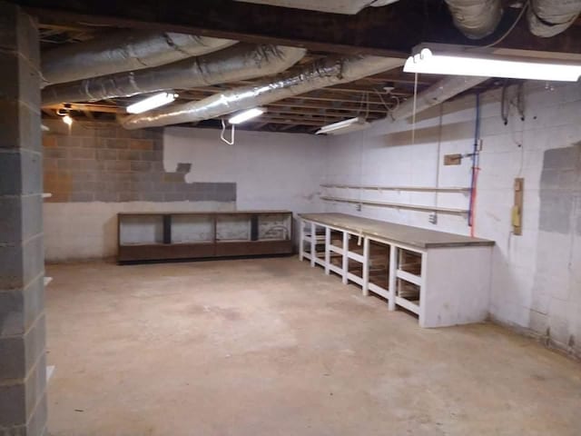 view of basement