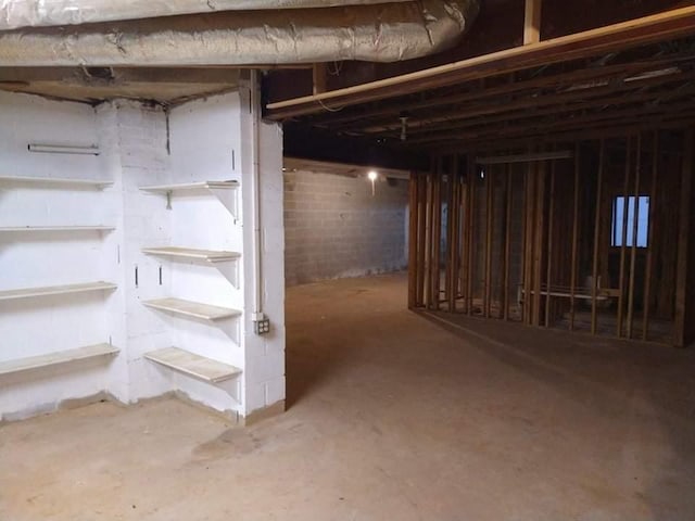 view of basement