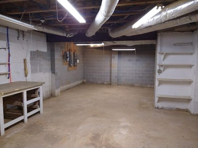 view of basement