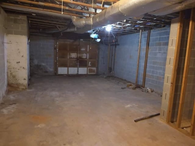 view of basement