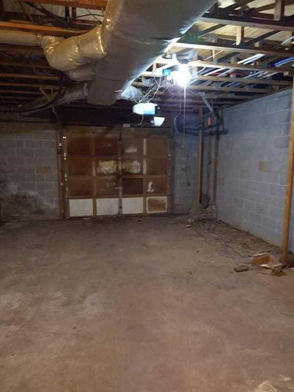 view of basement