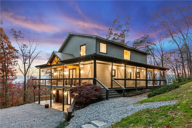 view of front of property featuring a patio