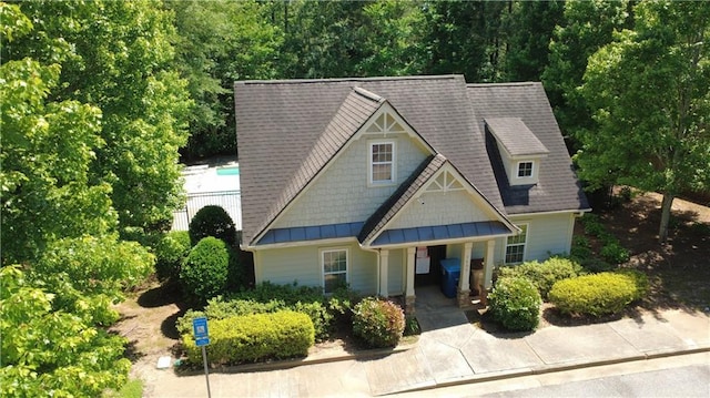 3692 Archgate Ct, Alpharetta, GA 30004 - craftsman inspired home featuring a standing seam roof, metal roof, and a shingled roof