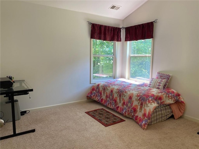 3692 Archgate Ct, Alpharetta, GA 30004 - bedroom with carpet floors, lofted ceiling, and baseboards