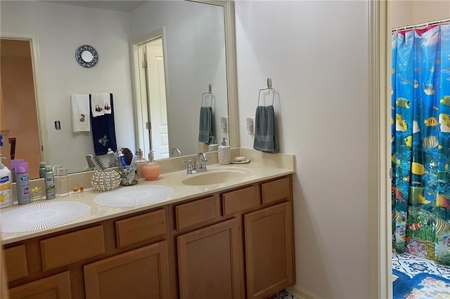 3692 Archgate Ct, Alpharetta, GA 30004 - full bathroom with double vanity and curtained shower