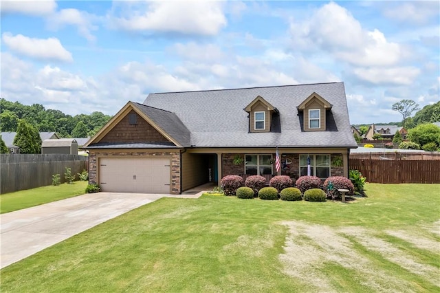 108 Lake Point Ct, Jefferson, GA 30549 - view of front of property with stone siding, a garage, and concrete driveway