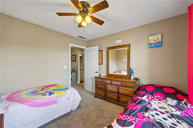 108 Lake Point Ct, Jefferson, GA 30549 - bedroom with light carpet and a ceiling fan