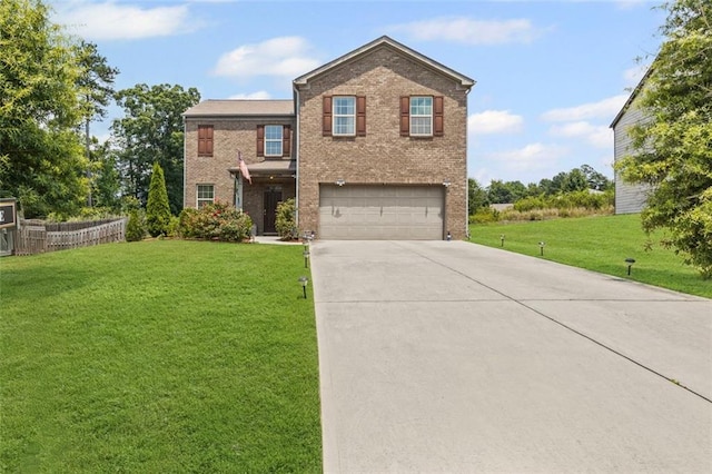 8553 Braylen Manor Dr, Douglasville, GA 30134 - traditional-style house featuring driveway, a garage, and brick siding