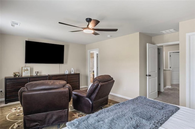 8553 Braylen Manor Dr, Douglasville, GA 30134 - bedroom with carpet flooring and ceiling fan