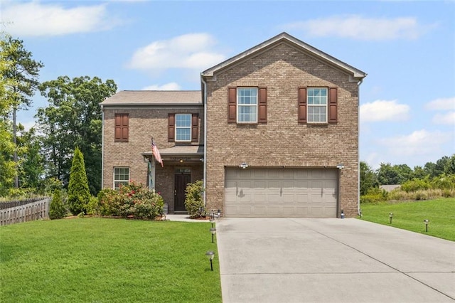 8553 Braylen Manor Dr, Douglasville, GA 30134 - view of front of house featuring concrete driveway, an attached garage, and brick siding