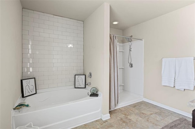 8553 Braylen Manor Dr, Douglasville, GA 30134 - full bath with a shower with shower curtain and a bath