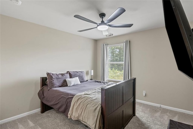 8553 Braylen Manor Dr, Douglasville, GA 30134 - bedroom featuring light carpet and a ceiling fan
