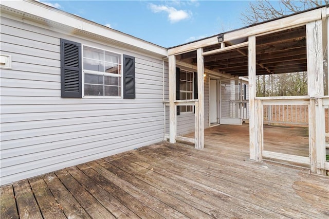 view of wooden deck