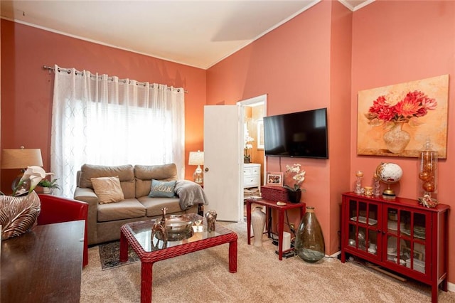 791 E Main St, Canton, GA 30114 - carpeted living area featuring crown molding