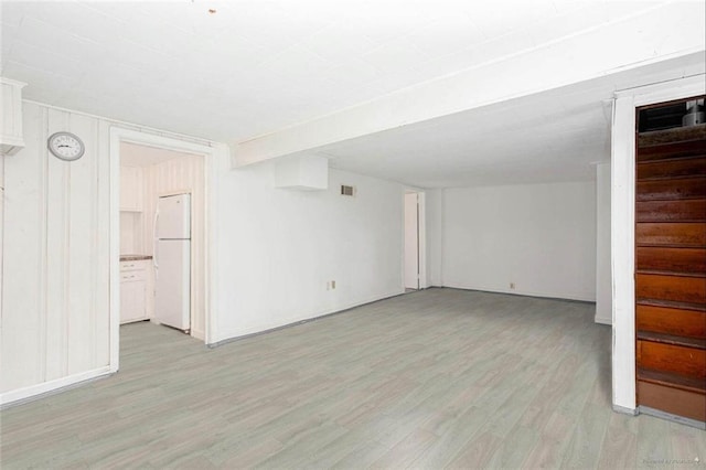 791 E Main St, Canton, GA 30114 - empty room featuring light wood-type flooring, stairs, and baseboards