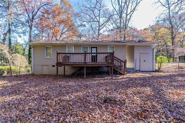 2329 Meadowlane Dr SW, Atlanta, GA 30311 - rear view of house featuring a wooden deck