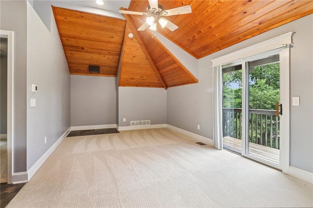 150 Henderson Farm Dr, Woodstock, GA 30188 - bonus room featuring wooden ceiling, carpet, a ceiling fan, lofted ceiling, and recessed lighting