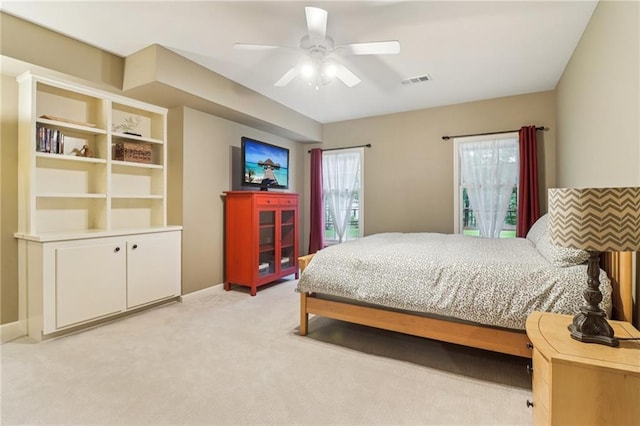 150 Henderson Farm Dr, Woodstock, GA 30188 - bedroom featuring light carpet and ceiling fan