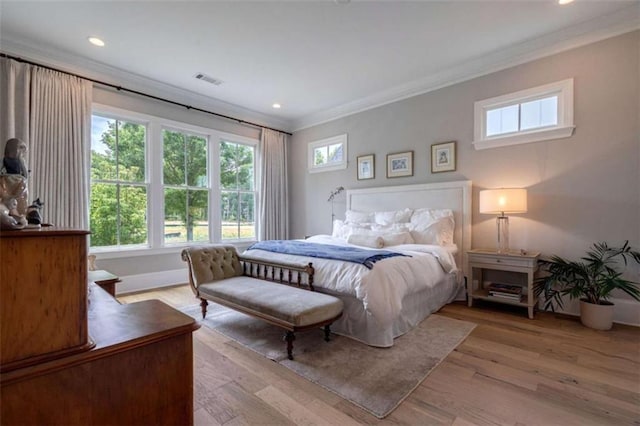 2010 Georgia Club Dr, Statham, GA 30666 - bedroom with crown molding, wood finished floors, and recessed lighting