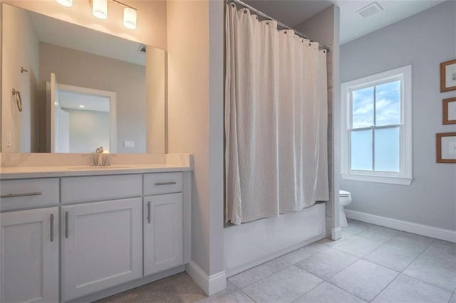 2010 Georgia Club Dr, Statham, GA 30666 - bathroom with vanity, tile patterned floors, and shower / tub combo