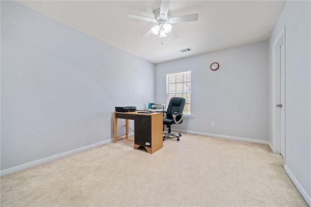 545 Windstone Trl, Alpharetta, GA 30004 - office space with light carpet, baseboards, and a ceiling fan