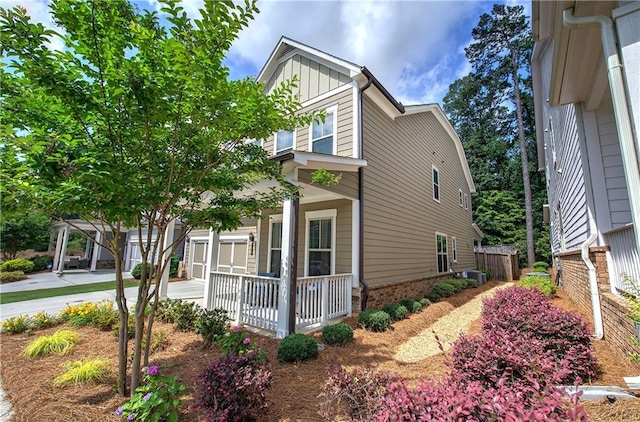 2657 Cedar Pine Way, Atlanta, GA 30360 - view of side of home with a porch and board and batten siding