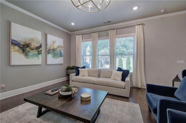 2657 Cedar Pine Way, Atlanta, GA 30360 - living area with ornamental molding, wood finished floors, baseboards, and recessed lighting