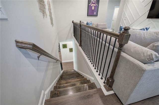 2657 Cedar Pine Way, Atlanta, GA 30360 - stairway with wood finished floors and baseboards
