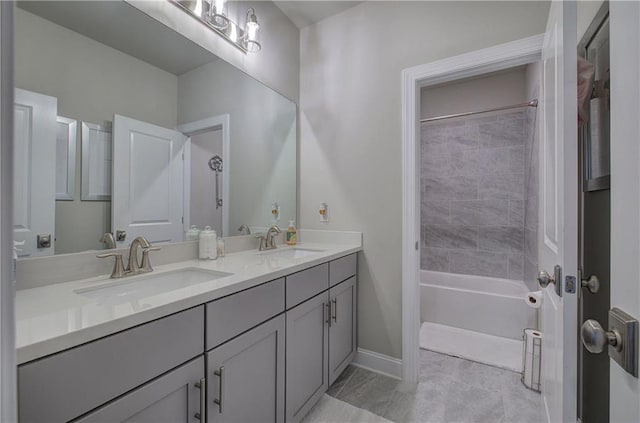 2657 Cedar Pine Way, Atlanta, GA 30360 - full bath with baseboards, double vanity, and bathing tub / shower combination