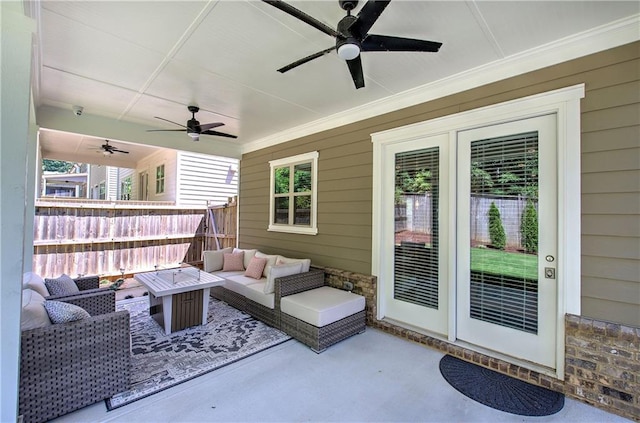 2657 Cedar Pine Way, Atlanta, GA 30360 - view of patio with outdoor lounge area and a ceiling fan