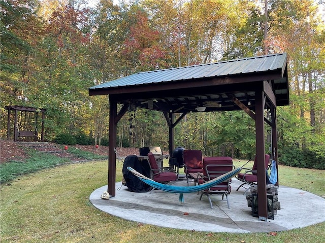 655 Chester Harris Dr, Dallas, GA 30132 - view of patio featuring a gazebo