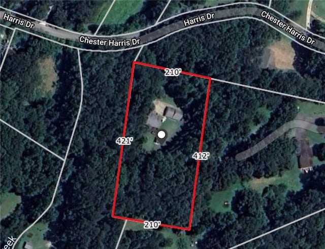 655 Chester Harris Dr, Dallas, GA 30132 - map / location with property parcel outlined